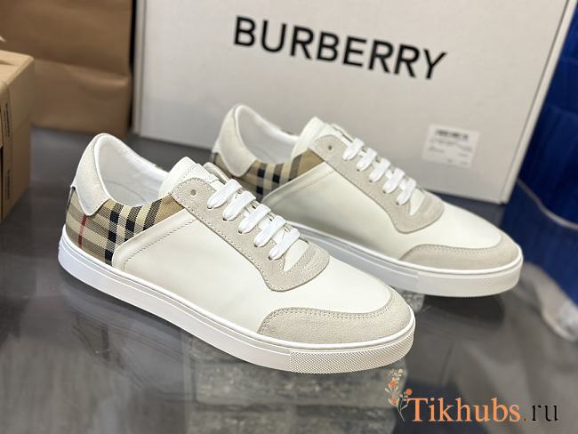 Burberry Check Robin White Sneaker - 1