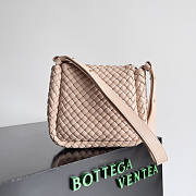 Bottega Veneta Cobble Mini Shoulder Bag Pink 19x17x6cm - 2