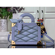 Louis Vuitton LV Petite Valise Malletage Palazzo Ecume Blue 22.5 x 17.5 x 11 cm - 1