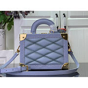 Louis Vuitton LV Petite Valise Malletage Palazzo Ecume Blue 22.5 x 17.5 x 11 cm - 2