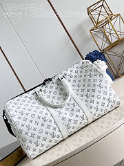 Louis Vuitton LV Keepall Bandoulière 50 G65 White 50 x 29 x 23 cm - 4