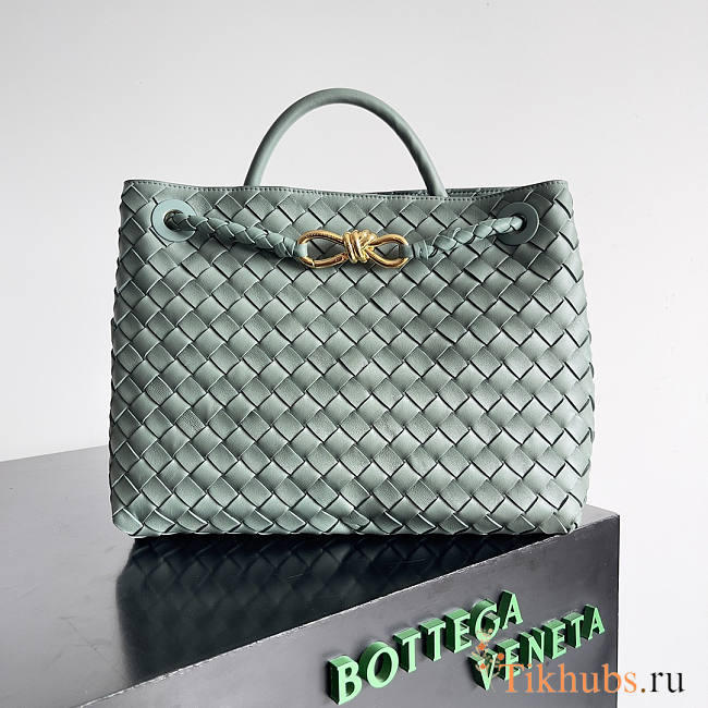 Bottega Veneta Medium Andiamo Green Aloe 32.5x24x12cm - 1