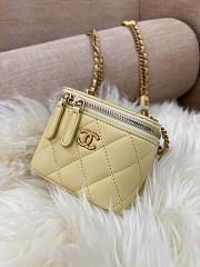 Chanel Vanity Box Yellow Bag 8.5x11x7cm - 3