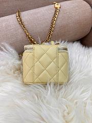 Chanel Vanity Box Yellow Bag 8.5x11x7cm - 2