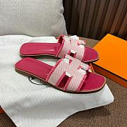 Hermes Oran Pink Slides - 3