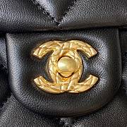 Chanel 23B Flap Bag Black Gold Lambskin 23x16x10cm - 6