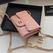 Chanel chian wallet pearl pink - 5