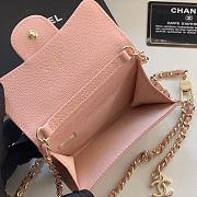 Chanel chian wallet pearl pink - 3