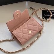 Chanel chian wallet pearl pink - 2