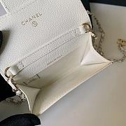 Chanel Wallet White Chain 11x7cm - 3