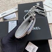 Chanel Wallet Silver Lambskin Chain 11x7cm - 5