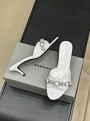 Balenciaga Women Cagole Sandals 50mm White - 4