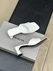 Balenciaga Women's White Duty Free Leather Mules 6cm - 2