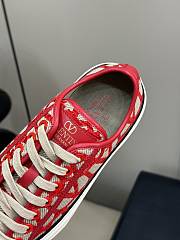 Valentino Garavani Iconograph Canva Red Sneakers - 5