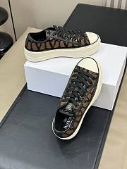 Valentino Garavani Iconograph Canva Brown Sneakers - 3