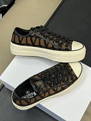 Valentino Garavani Iconograph Canva Brown Sneakers - 2