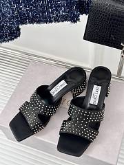 Jimmy Choo Ellison Black Mules Heel 6cm - 4