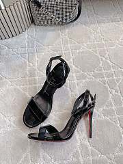 Christian Louboutin Spikaqueen Black Patent Heel 10cm - 1