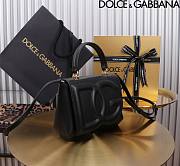 Dolce & Gabbana Black Small Leather Top Handle Bag 17.5x13.5x6.5cm - 3