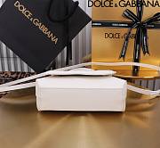 Dolce & Gabbana White Small Leather Top Handle Bag 17.5x13.5x6.5cm - 6