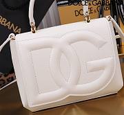 Dolce & Gabbana White Small Leather Top Handle Bag 17.5x13.5x6.5cm - 4