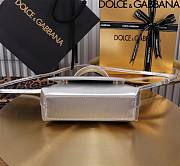 Dolce & Gabbana Silver Small Leather Top Handle Bag 17.5x13.5x6.5cm - 6