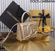 Dolce & Gabbana Gold Small Leather Top Handle Bag 17.5x13.5x6.5cm - 4