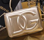 Dolce & Gabbana Gold Small Leather Top Handle Bag 17.5x13.5x6.5cm - 3