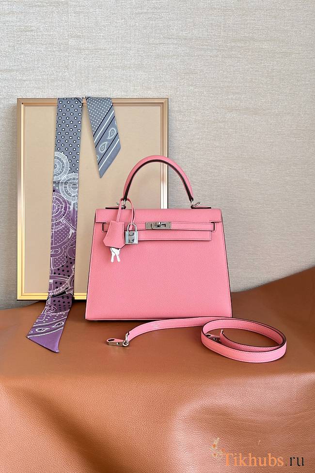 Hermes Kelly 25 Bag Pink Silver 25cm - 1