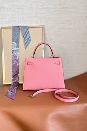 Hermes Kelly 25 Bag Pink Silver 25cm - 5