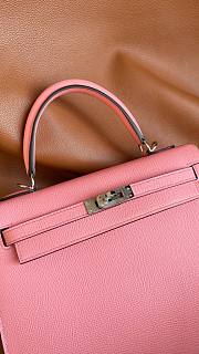 Hermes Kelly 25 Bag Pink Silver 25cm - 4