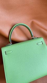 Hermes Kelly 25 Bag Green Silver 25cm - 6