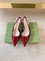 Gucci Signoria Slingback Pump Red Wine Patent Heel 4.5cm - 2