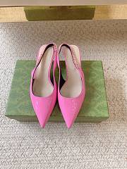 Gucci Signoria Slingback Pump Pink Patent Heel 4.5cm - 4