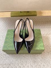 Gucci Signoria Slingback Pump Black Patent Heel 10.5cm - 2