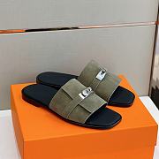 Hermes Gabriel Sandal Black Green - 1