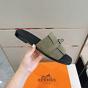 Hermes Gabriel Sandal Black Green - 2