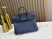 Hermes Birkin 25 Navy Blue Togo Silver Bag 25cm - 1