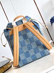 Louis Vuitton LV Montsouris Backpack Damier Blue Denim 32x40x19cm - 3