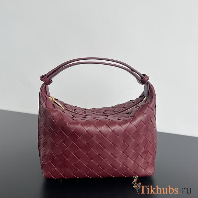 Bottega Veneta Mini Wallace Red Wine 23x13x9.5cm - 1