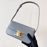 Celine Triomphe Shoulder Bag Light Blue 20x10x4cm - 6