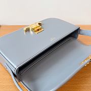 Celine Triomphe Shoulder Bag Light Blue 20x10x4cm - 5