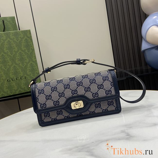 Gucci Luce Mini Shoulder Bag Blue 20x10x4cm - 1