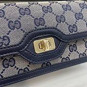 Gucci Luce Mini Shoulder Bag Blue 20x10x4cm - 3