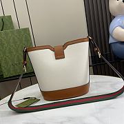 Gucci Mini Bucket Shoulder Bag Natural Canvas 18.5x20.5x12.5cm - 4