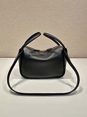 Prada Leather Handbag Black Bag 25x18x10cm - 3