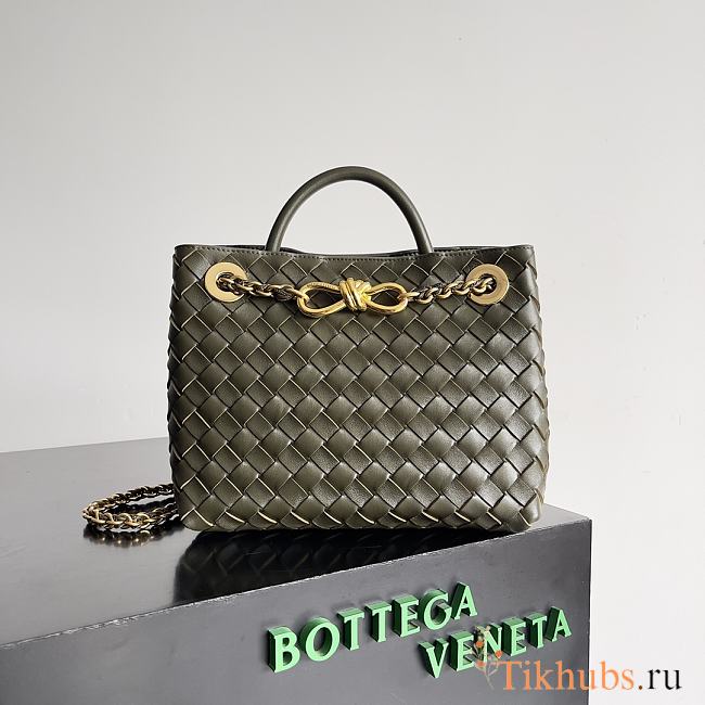 Bottega Veneta Small Andiamo Kaki 25x22x10.5cm - 1