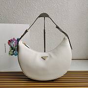 Prada Arqué Large Leather Shoulder Bag White 35x22.5x8cm - 1