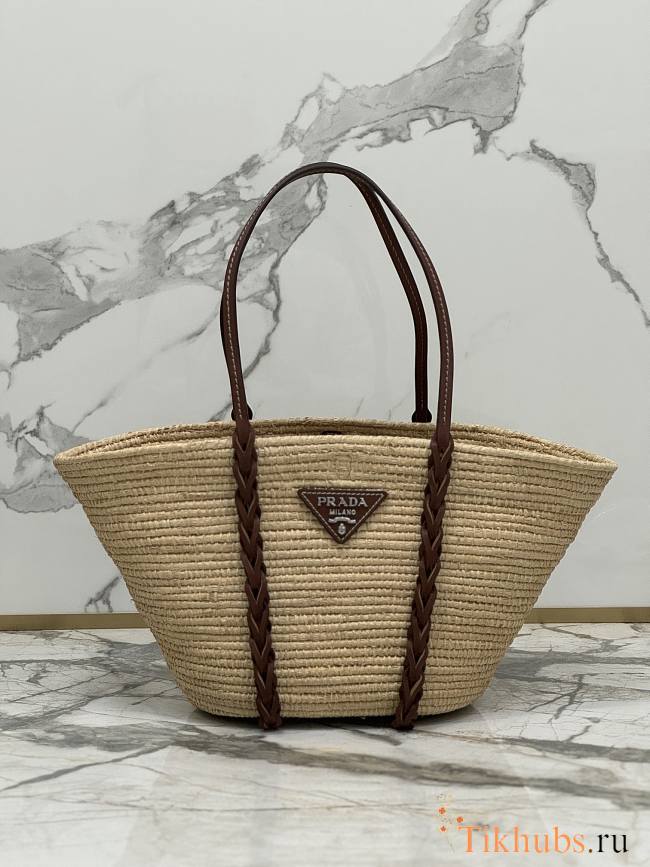 Prada Straw Beach Tote Bag 45x25x17cm - 1