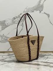 Prada Straw Beach Tote Bag 45x25x17cm - 5